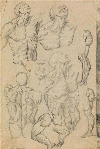 BARTHOLOMAEUS SPRANGER (ATTRIBUTED TO) (Antwerp 1546-1611 Prague) Sheet of Anatomical Studies.